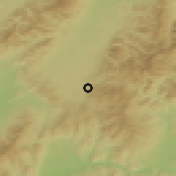 Shaded relief of the 50 km around Horná Štubňa, drawn from the GMTED2010 grid