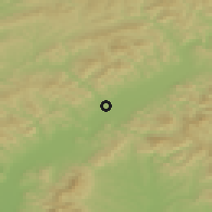Shaded relief of the 50 km around Horná Súča, drawn from the GMTED2010 grid