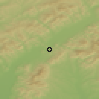 Shaded relief of the 50 km around Horná Ves, drawn from the GMTED2010 grid