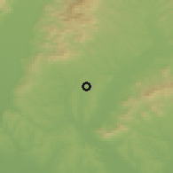 Shaded relief of the 50 km around Horné Obdokovce, drawn from the GMTED2010 grid