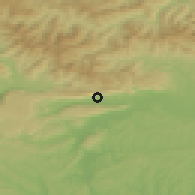 Shaded relief of the 50 km around Hrhov, drawn from the GMTED2010 grid