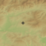 Shaded relief of the 50 km around Hrochoť, drawn from the GMTED2010 grid