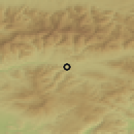 Shaded relief of the 50 km around Hronec, drawn from the GMTED2010 grid