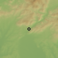 Shaded relief of the 50 km around Hronský Beňadik, drawn from the GMTED2010 grid