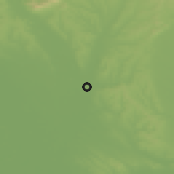 Shaded relief of the 50 km around Hul, drawn from the GMTED2010 grid