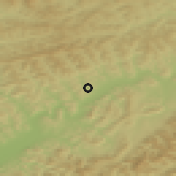 Shaded relief of the 50 km around Hvozdnica, drawn from the GMTED2010 grid