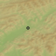 Shaded relief of the 50 km around Beluša, drawn from the GMTED2010 grid