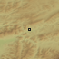 Shaded relief of the 50 km around Istebné, drawn from the GMTED2010 grid