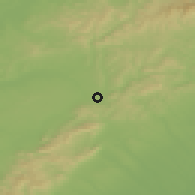 Shaded relief of the 50 km around Jablonica, drawn from the GMTED2010 grid