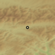 Shaded relief of the 50 km around Beňuš, drawn from the GMTED2010 grid