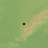 Shaded relief of the 50 km around Jablonové, drawn from the GMTED2010 grid