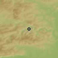 Shaded relief of the 50 km around Jaklovce, drawn from the GMTED2010 grid