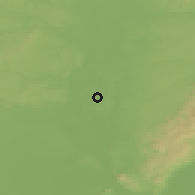 Shaded relief of the 50 km around Jakubov, drawn from the GMTED2010 grid