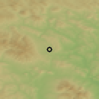 Shaded relief of the 50 km around Jánovce, drawn from the GMTED2010 grid