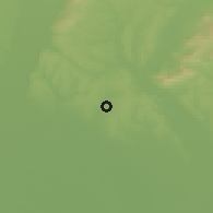 Shaded relief of the 50 km around Jarok, drawn from the GMTED2010 grid