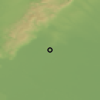 Shaded relief of the 50 km around Bernolákovo, drawn from the GMTED2010 grid