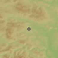Shaded relief of the 50 km around Jarovnice, drawn from the GMTED2010 grid