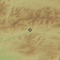 Shaded relief of the 50 km around Jasenie, drawn from the GMTED2010 grid