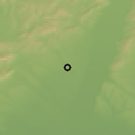 Shaded relief of the 50 km around Jaslovské Bohunice, drawn from the GMTED2010 grid