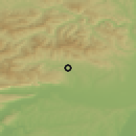 Shaded relief of the 50 km around Jasov, drawn from the GMTED2010 grid