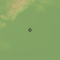 Shaded relief of the 50 km around Kalinkovo, drawn from the GMTED2010 grid