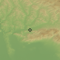Shaded relief of the 50 km around Kamenica nad Cirochou, drawn from the GMTED2010 grid