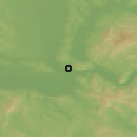 Shaded relief of the 50 km around Kamenica nad Hronom, drawn from the GMTED2010 grid