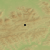 Shaded relief of the 50 km around Klokočov, drawn from the GMTED2010 grid