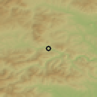 Shaded relief of the 50 km around Kluknava, drawn from the GMTED2010 grid