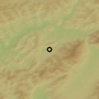 Shaded relief of the 50 km around Konská, drawn from the GMTED2010 grid