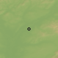 Shaded relief of the 50 km around Kopčany, drawn from the GMTED2010 grid