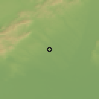 Shaded relief of the 50 km around Biely Kostol, drawn from the GMTED2010 grid