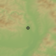 Shaded relief of the 50 km around Košice, drawn from the GMTED2010 grid
