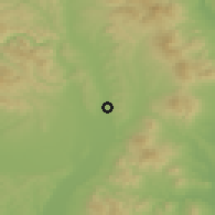 Shaded relief of the 50 km around Košická Polianka, drawn from the GMTED2010 grid