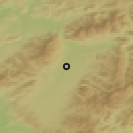 Shaded relief of the 50 km around Košťany nad Turcom, drawn from the GMTED2010 grid