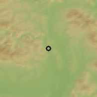 Shaded relief of the 50 km around Kostoľany nad Hornádom, drawn from the GMTED2010 grid