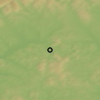 Shaded relief of the 50 km around Biskupice, drawn from the GMTED2010 grid