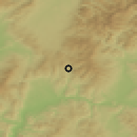 Shaded relief of the 50 km around Kremnica, drawn from the GMTED2010 grid