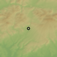 Shaded relief of the 50 km around Krupina, drawn from the GMTED2010 grid