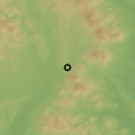 Shaded relief of the 50 km around Bohdanovce, drawn from the GMTED2010 grid