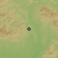 Shaded relief of the 50 km around Lemešany, drawn from the GMTED2010 grid