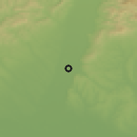 Shaded relief of the 50 km around Leopoldov, drawn from the GMTED2010 grid