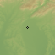 Shaded relief of the 50 km around Levice, drawn from the GMTED2010 grid