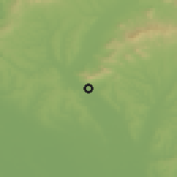 Shaded relief of the 50 km around Lipová, drawn from the GMTED2010 grid