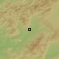 Shaded relief of the 50 km around Bojnice, drawn from the GMTED2010 grid