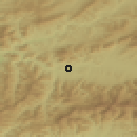 Shaded relief of the 50 km around Lisková, drawn from the GMTED2010 grid