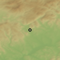 Shaded relief of the 50 km around Lovinobaňa, drawn from the GMTED2010 grid