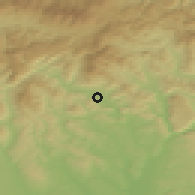 Shaded relief of the 50 km around Lubeník, drawn from the GMTED2010 grid