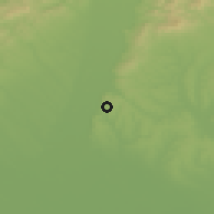 Shaded relief of the 50 km around Bojničky, drawn from the GMTED2010 grid