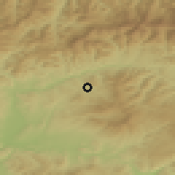 Shaded relief of the 50 km around Ľubietová, drawn from the GMTED2010 grid